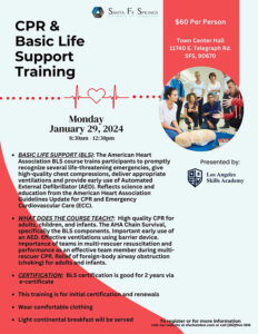 CPR Basic Life Support Flyer